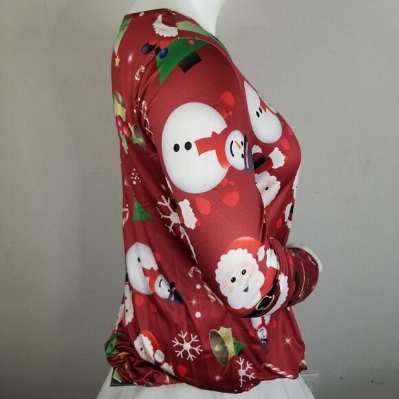 Festive Long Sleeve Holiday Mini Dress Size XL - Picture 6 of 8